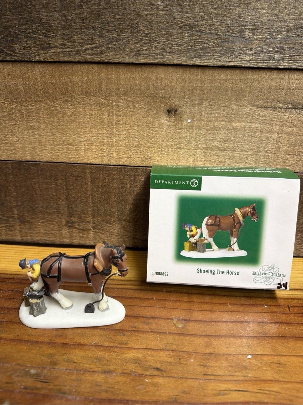 Dept. 56 Dickens Village 'Shoeing the Horse' 808892 In Box